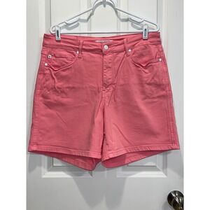 Judy Blue Garment Dyed Coral Pink Denim Shorts Plus Size 1XL JB150285 C-CO
